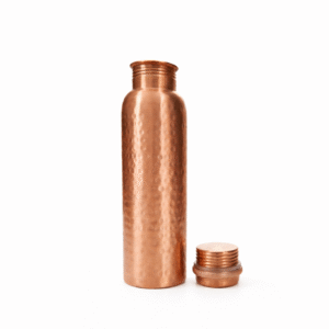 Pure Copper Water Bottle with Hammered Design  | 950 ml
