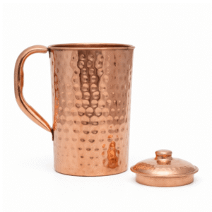Pure Copper Hammered Water Jug with Lid – 1500 ML