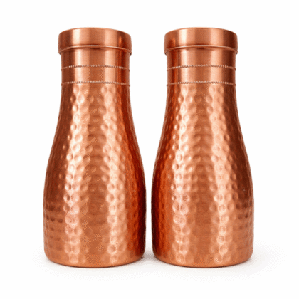 set of 2 copper bedroom bottle