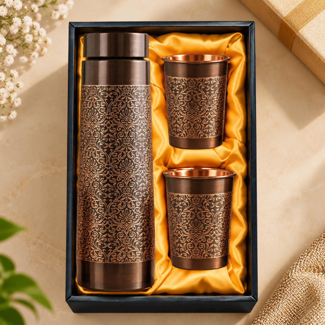 copper gift set for drinking